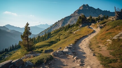 Obraz premium Beautiful view of a serpentine trail in nature