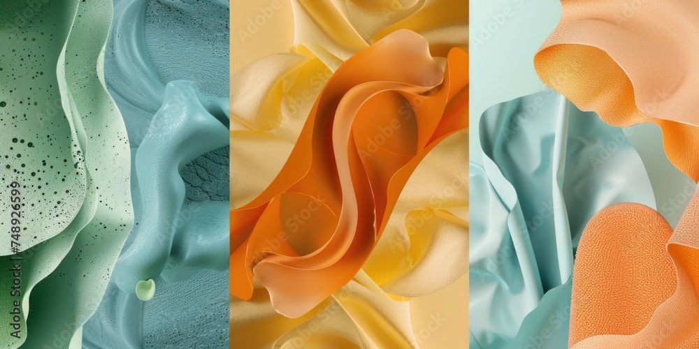 Poster A series of four different colored images. Suitable for various design projects