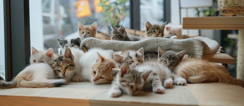 Many Kittens In The Cat Cafe