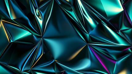 Close up view of an electric blue foil texture with a geometric pattern - obrazy, fototapety, plakaty