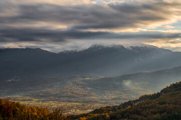 Molise, Italy. Spectacular autumn landscape