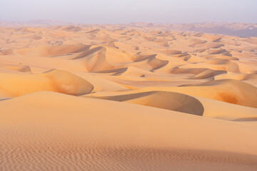 Sand dunes in the Rub al Khali desert, Abu Dhabi, United Arab Emirates