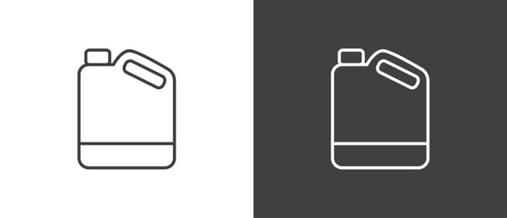 Oil canister icon, gasoline icon vector illustration. Jerrycan icon. Simple illustration of vector, Oil canister vector icon illustration isolated on black and white background.