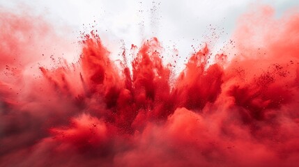 a red cloud of dust