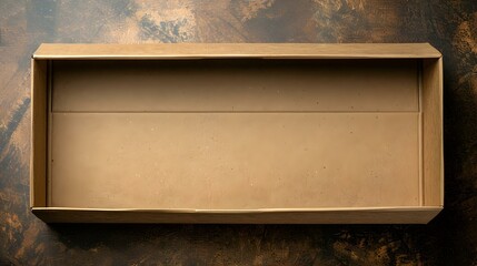 Flat lay of empty brown Kraft box with space for designs. Concept Flat Lay Photography, Kraft Box, Design Space, Detailed Shots