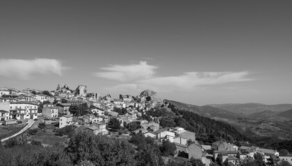 Pietrabbondante, Isernia, Molise. Panorama