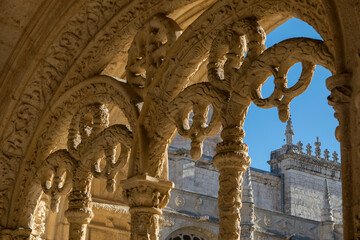 Lisboa: Belém: Mosteiro dos Jeronimos - obrazy, fototapety, plakaty