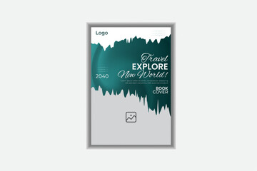 creative modern simple travel explore book cover design