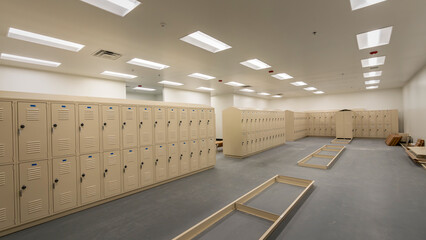 Commercial locker Room under construction