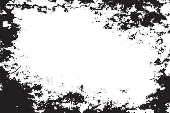 destressed and grunge black texture on white background, vector image background texture