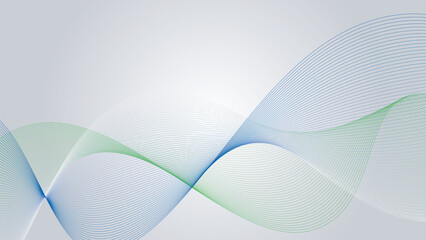 Green blue and gray curve line background wallpaper vector image for presentation