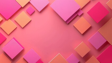 colored square on a pink background Generative AI