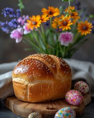 Easter Delight: Braided Bread and Painted Eggs