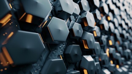 Abstract hexagonal digital background