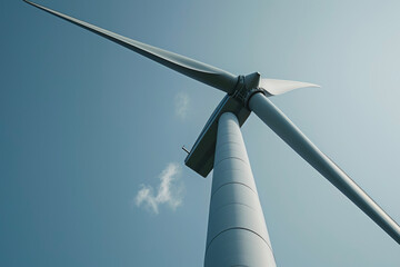 A wind turbine with a blade and a breeze