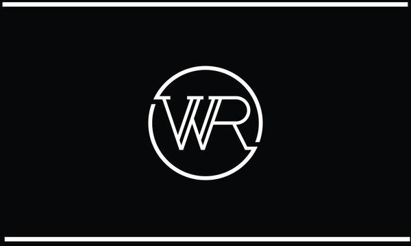 WR, RWW, R, Abstract Letters Logo Monogram
