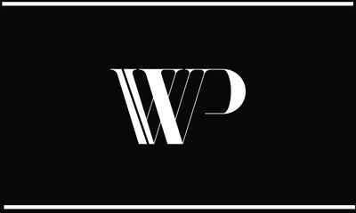 WP, PW,W , P, Abstract Letters Logo monogram