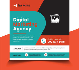 Vector Digital Marketing agency Social Media or Instagram post template
