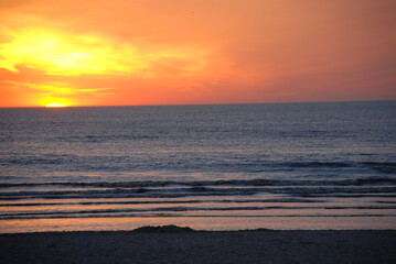 sunset at the beach in The Netherlands