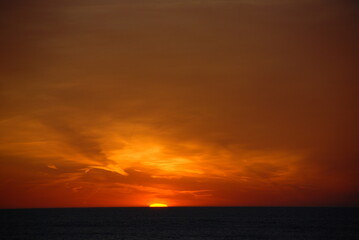 sunset over the sea