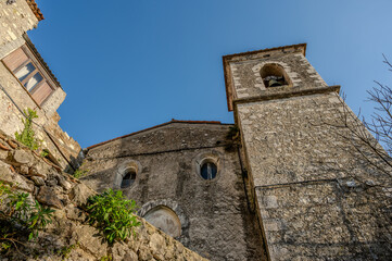 Vairano Patenora, Campania, Italy. Collegiate Church of St. Thomas - obrazy, fototapety, plakaty