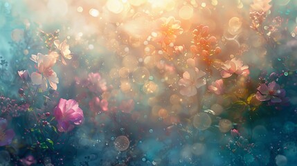 Fototapeta na wymiar Enchanted Floral Dreamscape