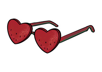 Watermelon with sunglasses vector. watermelon wearing sunglasses. One in a melon. Funny food concept. Watermelon sunglasses tropical illustration, typography, t-shirt graphics, vectors. 
