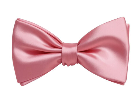 pink bow tie isolated on white background, coquette 