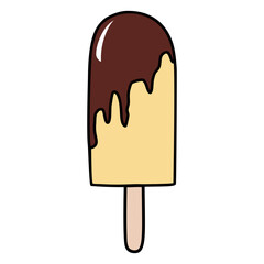Tasty ice cream Summer popsicle vector illustration - 748949366