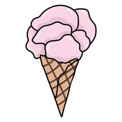 Popsicle ice cream clipart. Summer creamy food, frozen sweet sticks. Isolated dessert snacks - 748949936