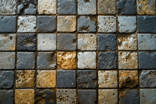 A tile texture with squares and grout