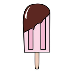 Tasty ice cream Summer popsicle vector illustration - 748950149