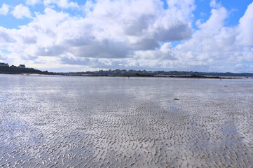 Beach of Lancieux, France during low tide
(Brittany, France)