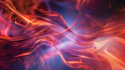 Abstract Fiery Waves Background