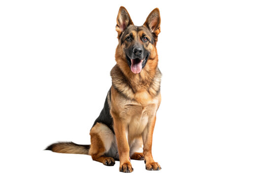 German shepherd dog on a transparent background