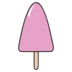 Tasty ice cream Summer popsicle vector illustration - 748950528