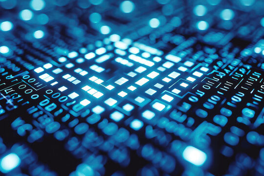 A QR code with a square and dots - Powered by Adobe