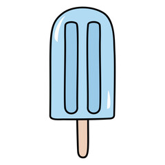 Tasty ice cream Summer popsicle vector illustration - 748950772