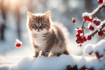 kitten in the snow