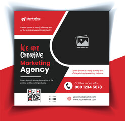 Vector Digital Marketing agency Social Media or Instagram post template