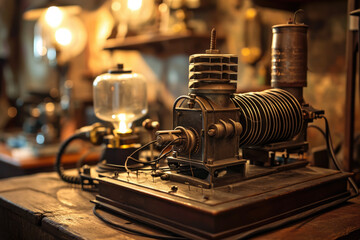 A generator with a magnet and a coil