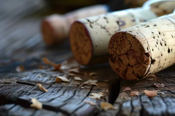  A cork texture with holes and wine © Formoney