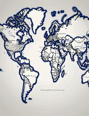 map of the world with the map