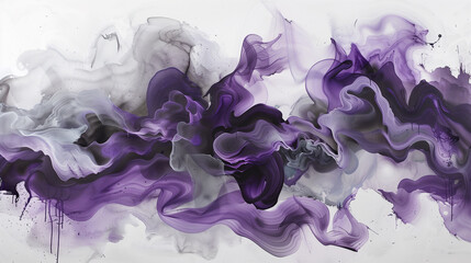 水に垂らした絵の具の背景画像。液体の抽象画。
Background image of paint dripping into water. Liquid abstract painting. [Generative AI] - obrazy, fototapety, plakaty