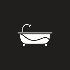 Bathtub icon trendy design template
