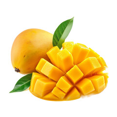 mango fruit with leaves