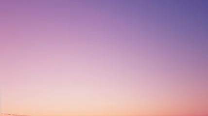 Fotobehang Tranquil purple and orange sunset gradient - Serene sunset hues blend seamlessly into one another, evoking a peaceful, calming end to the day © Tida