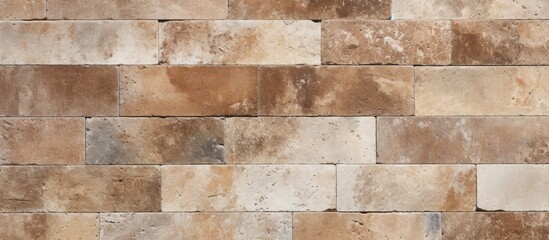 This close-up view showcases a wall constructed from meticulously assembled stone blocks. The...