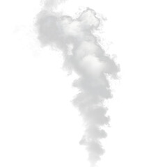 Real smoke white steam isolated on white and Transparent Background. Ai generated 