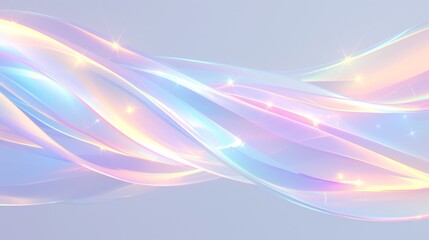 Ethereal holographic waves in a celestial pastel dance